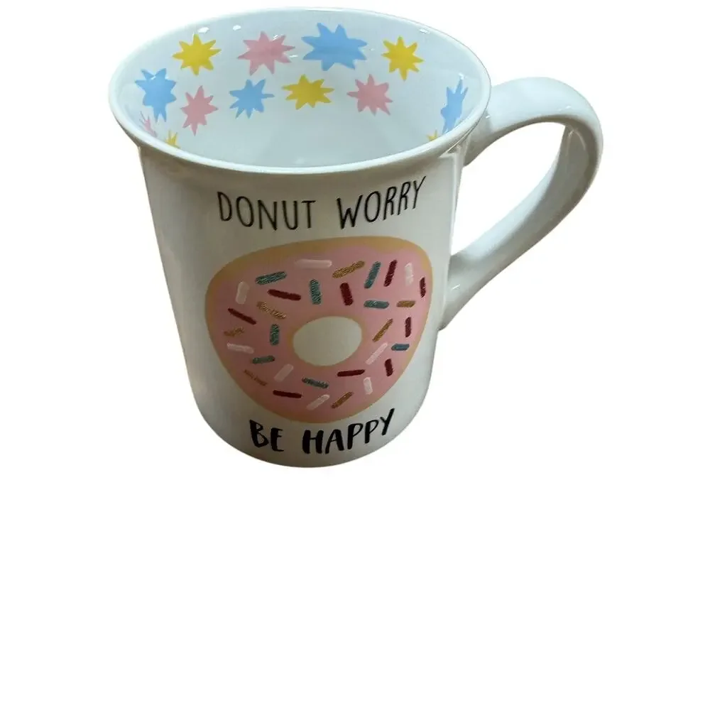 Donut Lover’s Gift Set – Ceramic Tray & Mug – Cute Coffee & Snack Set